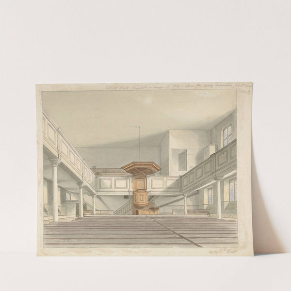 Interior of Salters Hall Meeting (1821) by Thomas Hosmer Shepherd