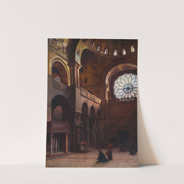 Interior of St Mark’s Basilica in Venice (1899) by Aleksander Gierymski