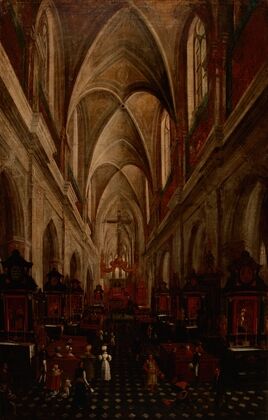 Interior of St Mary’s Church in Krakow
