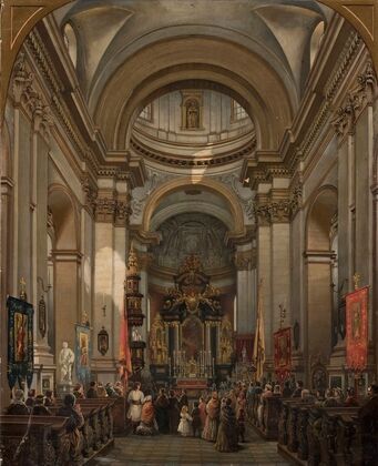 Interior of St. Peter’s church in Kraków