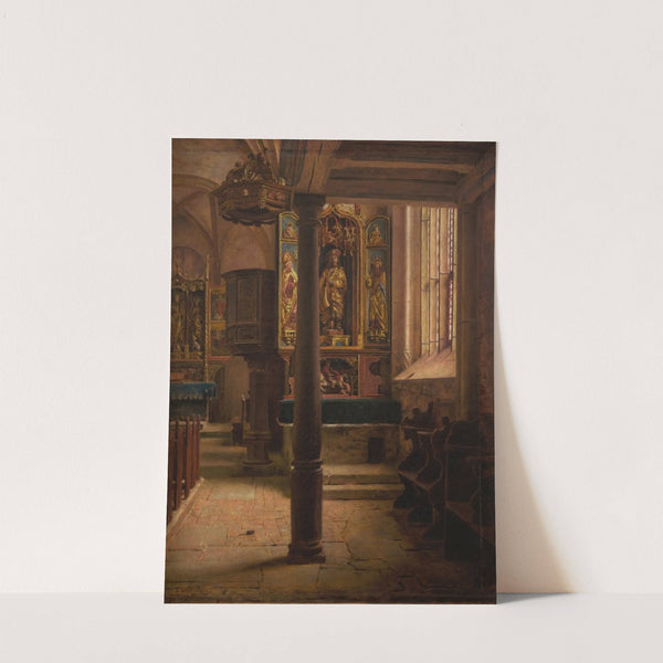 Interior of St Wolfgang’s Church in Rothenburg (1896-1897) by Aleksander Gierymski