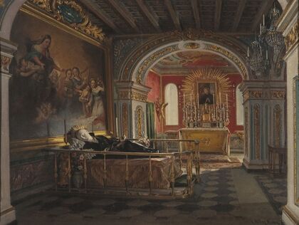 Interior of the chapel of Saint Stanislaus Kostka in Rome