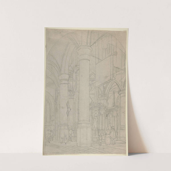 Interior of the New Church in Delft with the Tomb of William the Silent (early 19th century) by Jan Hendrik Verheijen