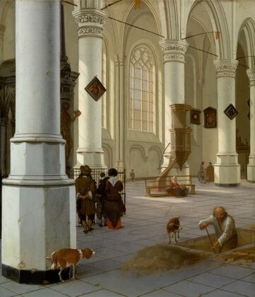 Interior of the ‘Nieuwe Kerk’ , new Church, in Delft