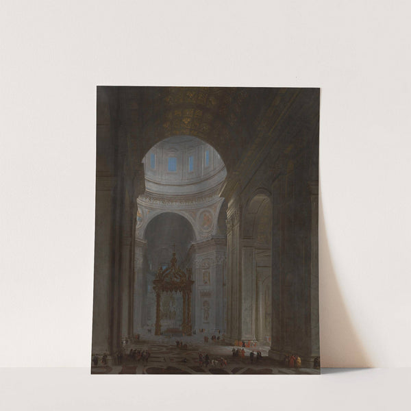 Interior of the Saint Peter&#039;s Church in Rome by Willem Schubart van Ehrenberg