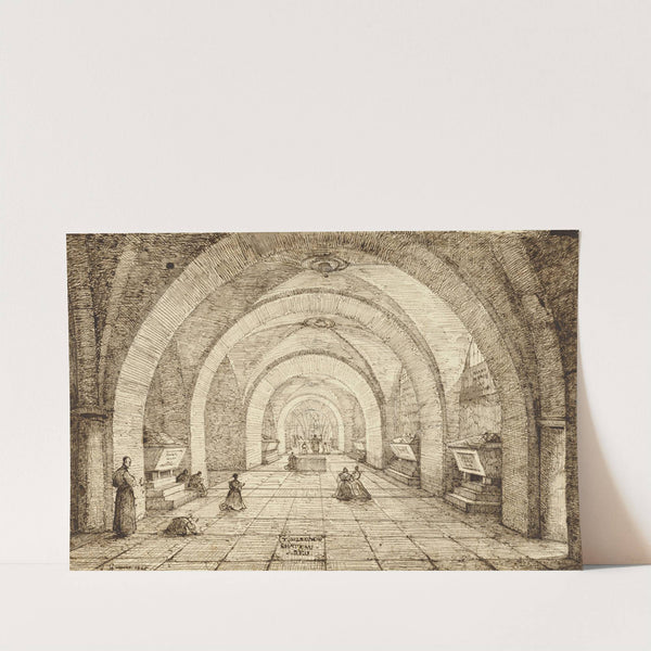 Interior of the Tomb of Louis Phillippe and the Orléans Family (1845) by François-Marius Granet