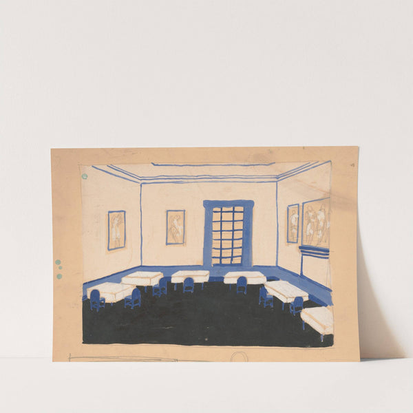 Interior perspective studies for Restaurant Crillon, 15 East 48th Street, New York, NY.] [Interior perspective study. by Winold Reiss