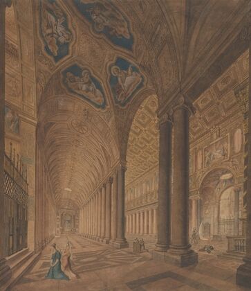 Interior View of the Basilica of Santa Maria Maggiore, Rome