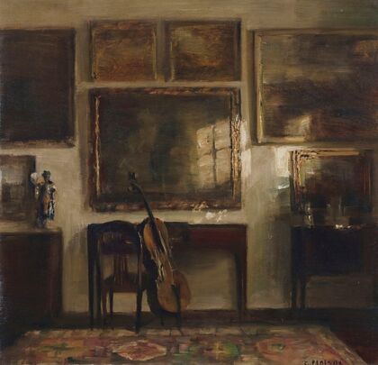 Interior with a Cello