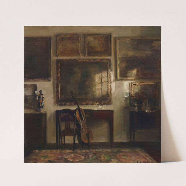 Interior with a Cello by Carl Holsøe