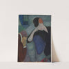 interior with a seated couple by Marianne von Werefkin