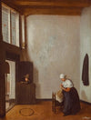 Interior With A Woman Combing A Little Girl’s Hair