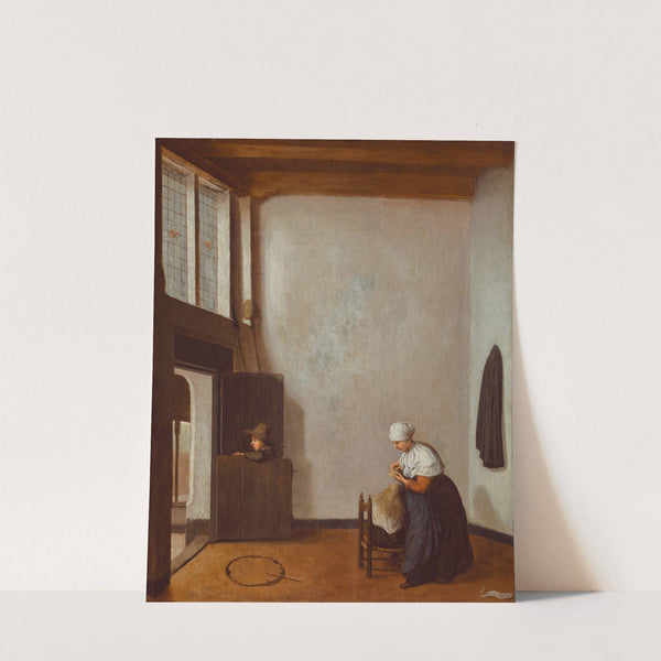 Interior With A Woman Combing A Little Girl&#039;s Hair by Jacob Vrel