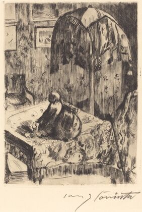 Interior with Floor Lamp (Interieur mit Stehlampe) (1916)