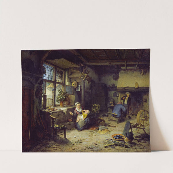 Interior with Peasants (1663) by Adriaen van Ostade