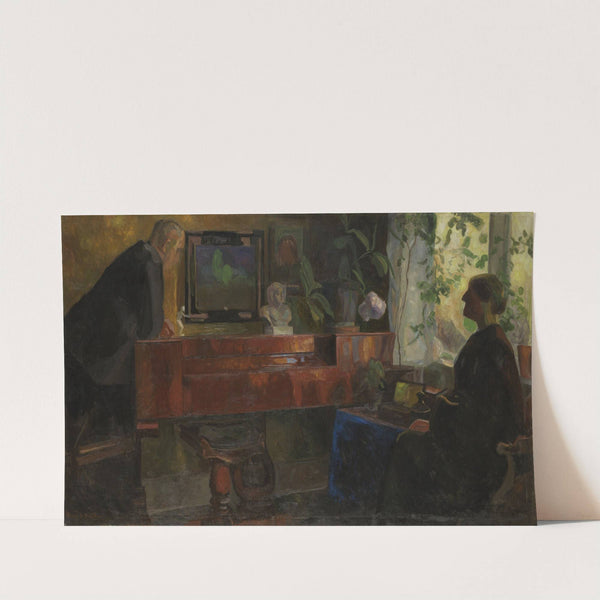 Interior with the Artists Oluf and Kris Wold-Torne by Thorvald Erichsen