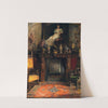 Interior With View Of A Fireplace And A Painting by Arthur Von Ferraris