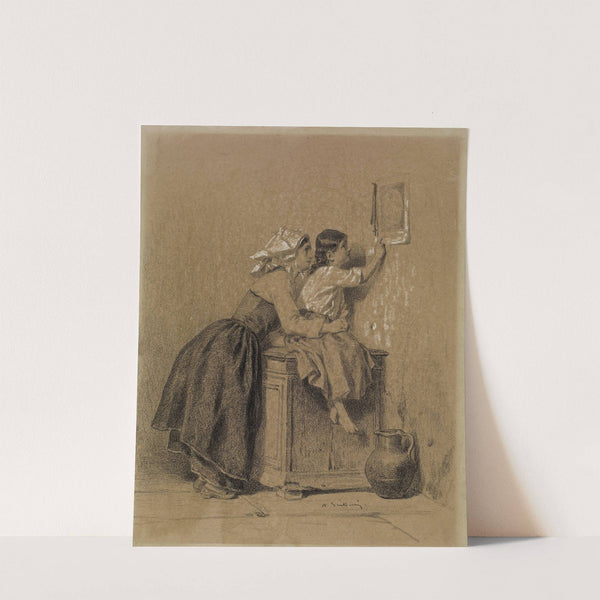 Interior, Woman and Child by Alexandre-Marie Guillemin