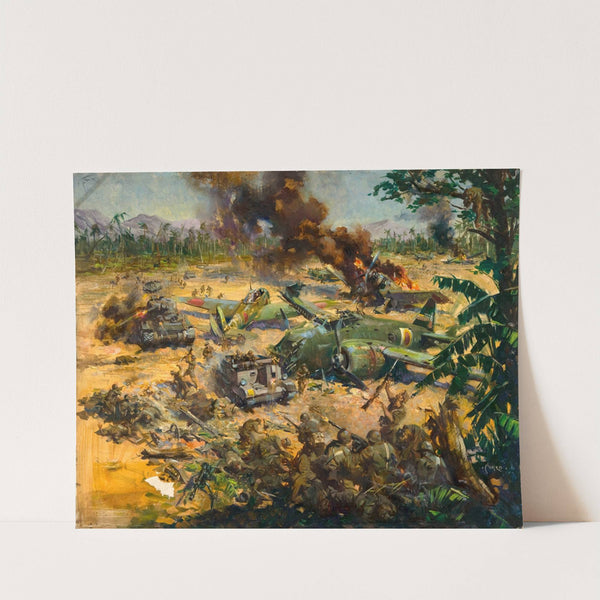 Invasion scene in Far East by Terence Cuneo