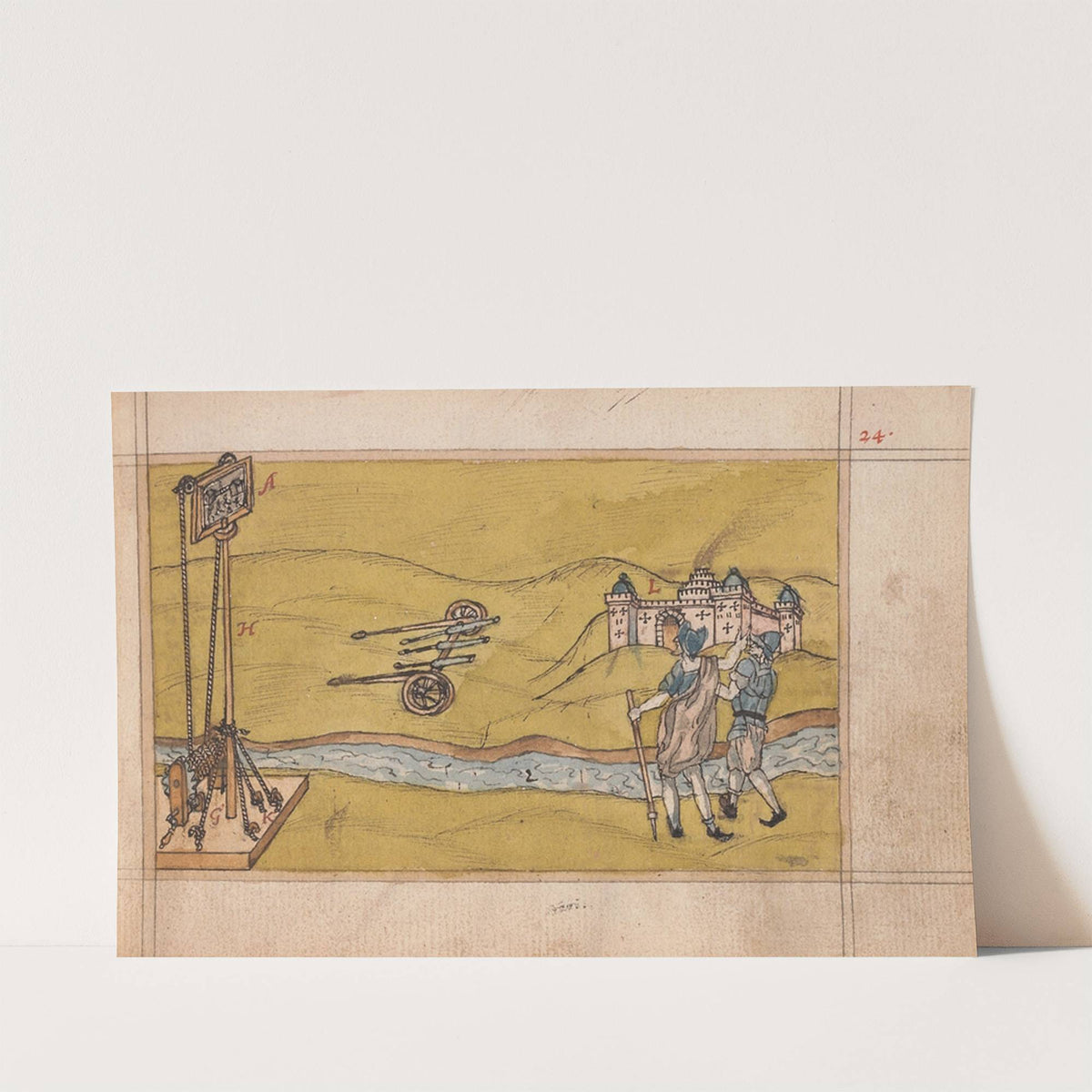 Inventions of military machines and other devices Pl.23 (1580-1590) by Ralph Rabbards