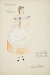 Iolanthe: Phyllis orange dress with white ruffled neckline, and white apron (1934-1943)