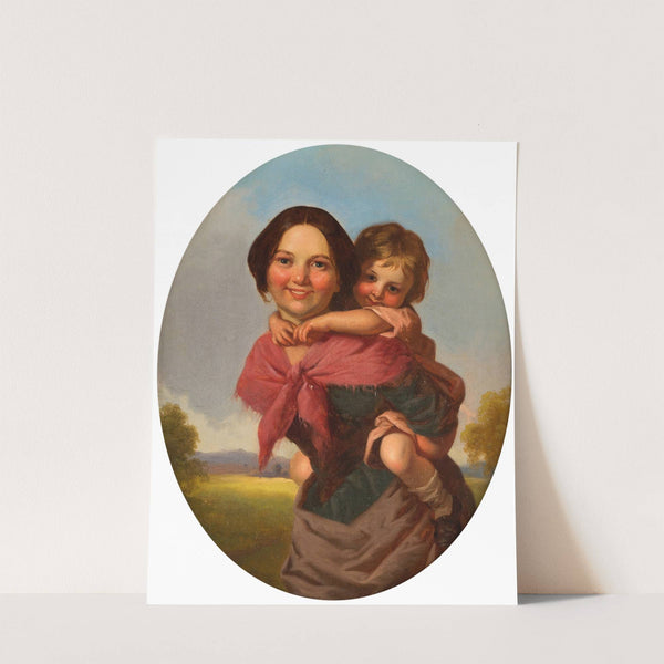 Irish girl and child by William Gillard