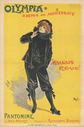Irma de Montigny dans la Pantomime ‘Mauvais Rêve’ de Max Maurey, au Olympia (1894 - 1895)