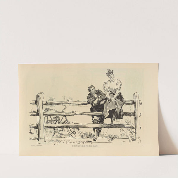 Is bicycling bad for the heart (1893-1900) by Charles Dana Gibson