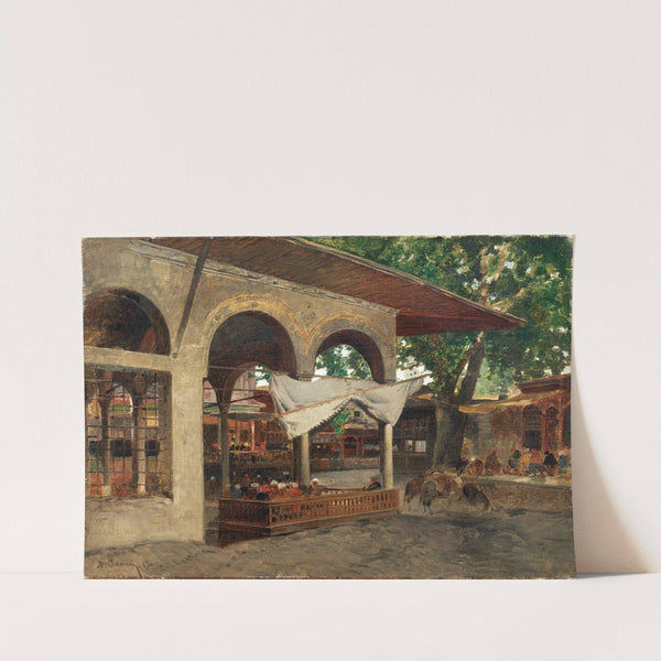 Istanbul, under a Portico in Beykoz (1869) by Alberto Pasini