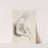 Istuva alaston mies by Magnus Enckell