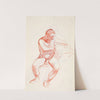 Istuva alaston mies, luonnos by Magnus Enckell