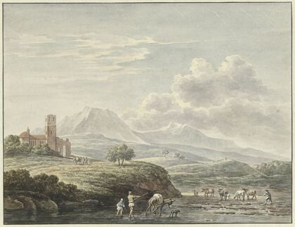 Italiaans landschap, after Karel du Jardin, 1761 – 1800