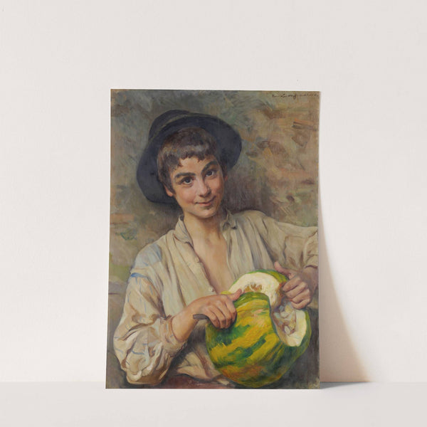Italian Boy With Pumpkin by Hans (Johann) Ludwig Lendorff