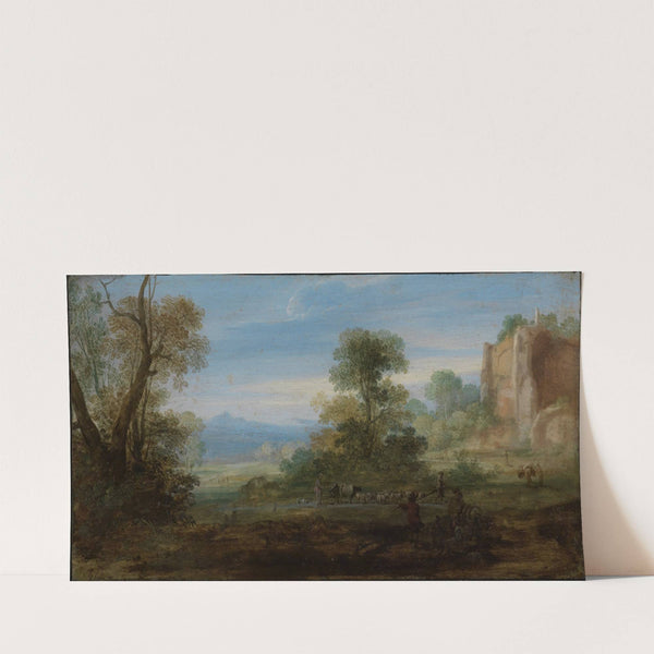 Italian landscape with ancient ruins by Bartholomeus Breenbergh