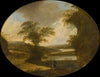Italian landscape with hunters