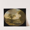 Italian landscape with hunters by Ottomar Hackius