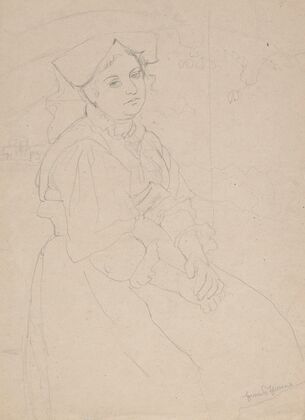 Italian Woman from Sorrento in a Folk Costume (1880)