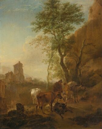 Italianate Landscape With Cows