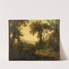Italianate landscape with shepherds afraid by a snake by Pierre-Athanase Chauvin