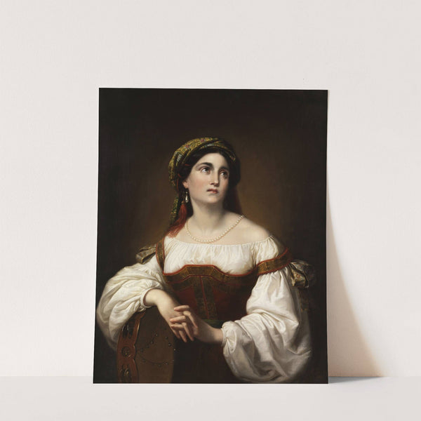 Italienerin mit Tamburin (1855) by Paul Emil Jacobs