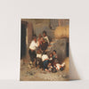 Italienische Bauernfamilie beim Einlagern des Heus by Otto Brandt