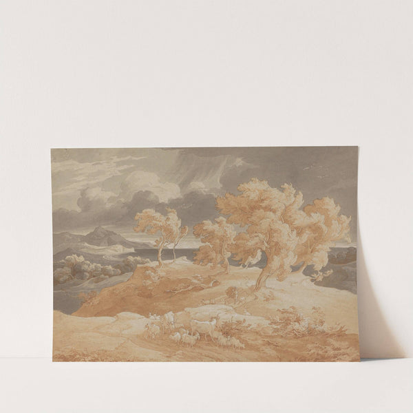 Italienische Küstenlandschaft mit Gewitter by Friedrich Preller the Elder