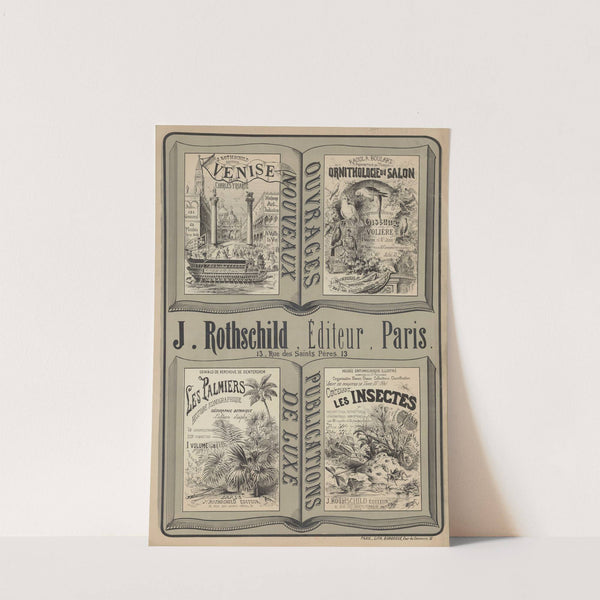 J. Rothschild, éditeur, Paris. 13, rue des Saints Pères… Ouvrages nouveaux… Publications de luxe (1877) by Lith. Barousse