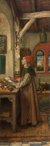 Jacob van Maerlant Writing His Spieghel Historiael
