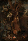 Jagdstilleben mit Fuchs und Rebhuhn