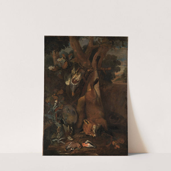 Jagdstilleben mit Fuchs und Rebhuhn by Charles William Hamilton