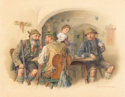 Jäger im Wirtshaus