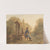 Jager in gesprek met een boerin bij een waterput, naast hem een hond (1797 - 1870) by Andreas Schelfhout