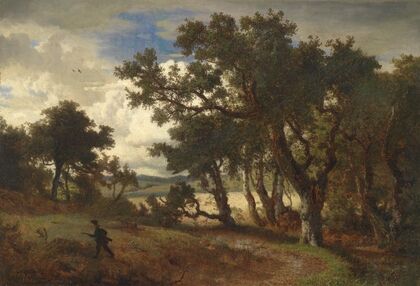 Jäger in Landschaft