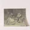 Jägerblut, Mann und Frau sitzen an einem Tisch by Rudolf Hirth du Frênes